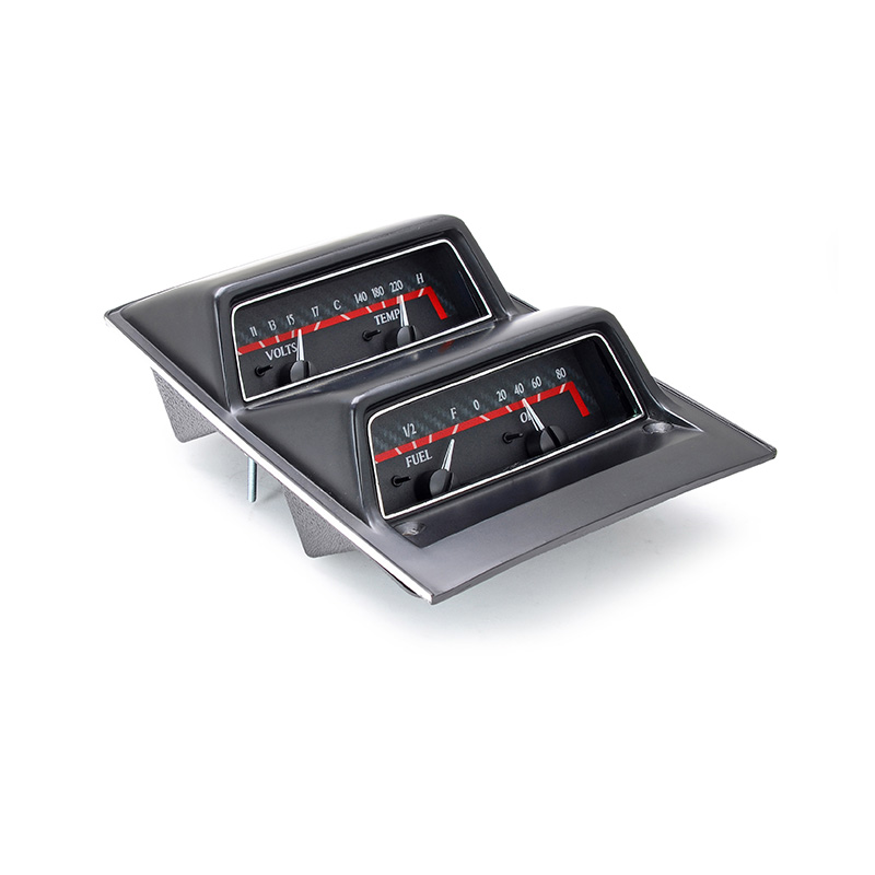 Dakota Digital 1969 Chevy Camaro w/ Console Gauges VHX System, Carbon Fiber Style Face, Red Display
